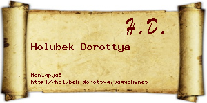 Holubek Dorottya névjegykártya